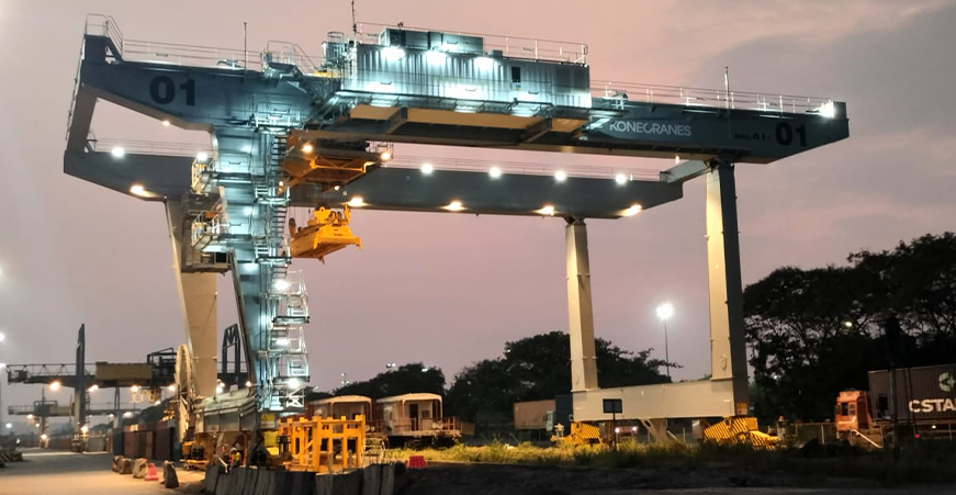Movement and Erection of 3 RMG Cranes at DPW Mumbai (NSICT)