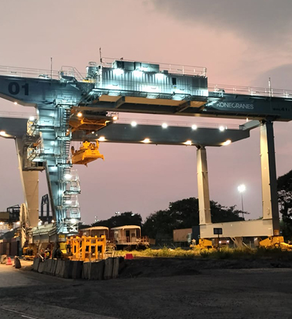 Movement and Erection of 3 RMG Cranes at DPW Mumbai (NSICT)