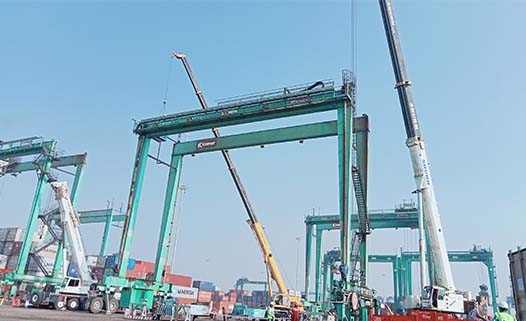 Dismantling, Shifting & Hybridization of 2 RTG Cranes at GTI & HTPL