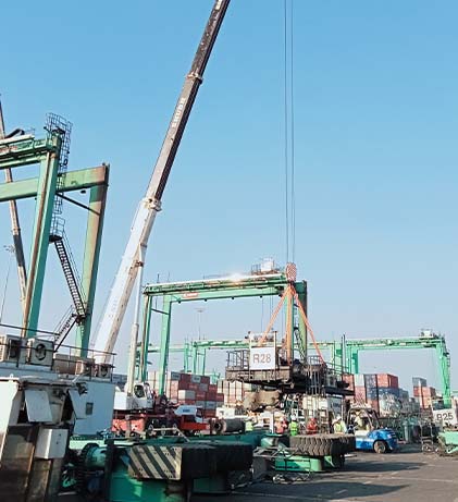 Dismantling, Shifting & Hybridization of 2 RTG Cranes at GTI & HTPL