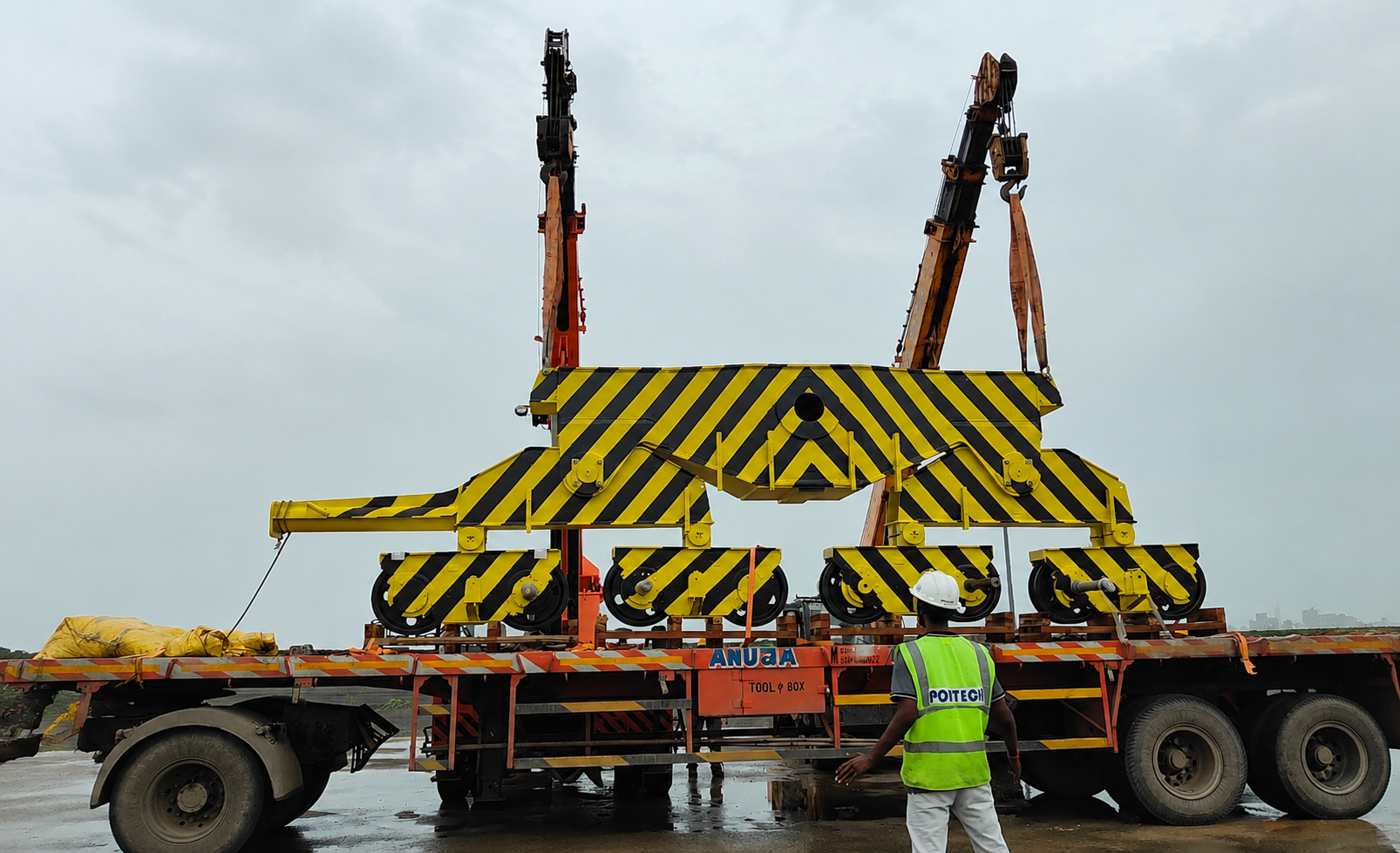 5 Barge Unloader Erection Work @ Swan Defence and Heavy Industries Ltd