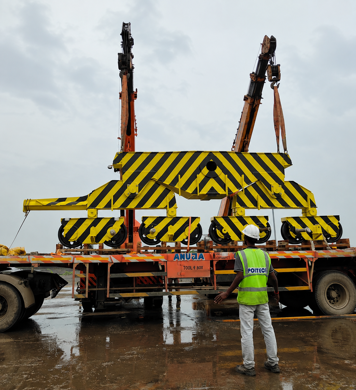 5 Barge Unloader Erection Work @ Swan Defence and Heavy Industries Ltd