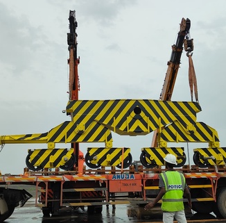 5 Barge Unloader Erection Work @ Swan Defence and Heavy Industries Ltd